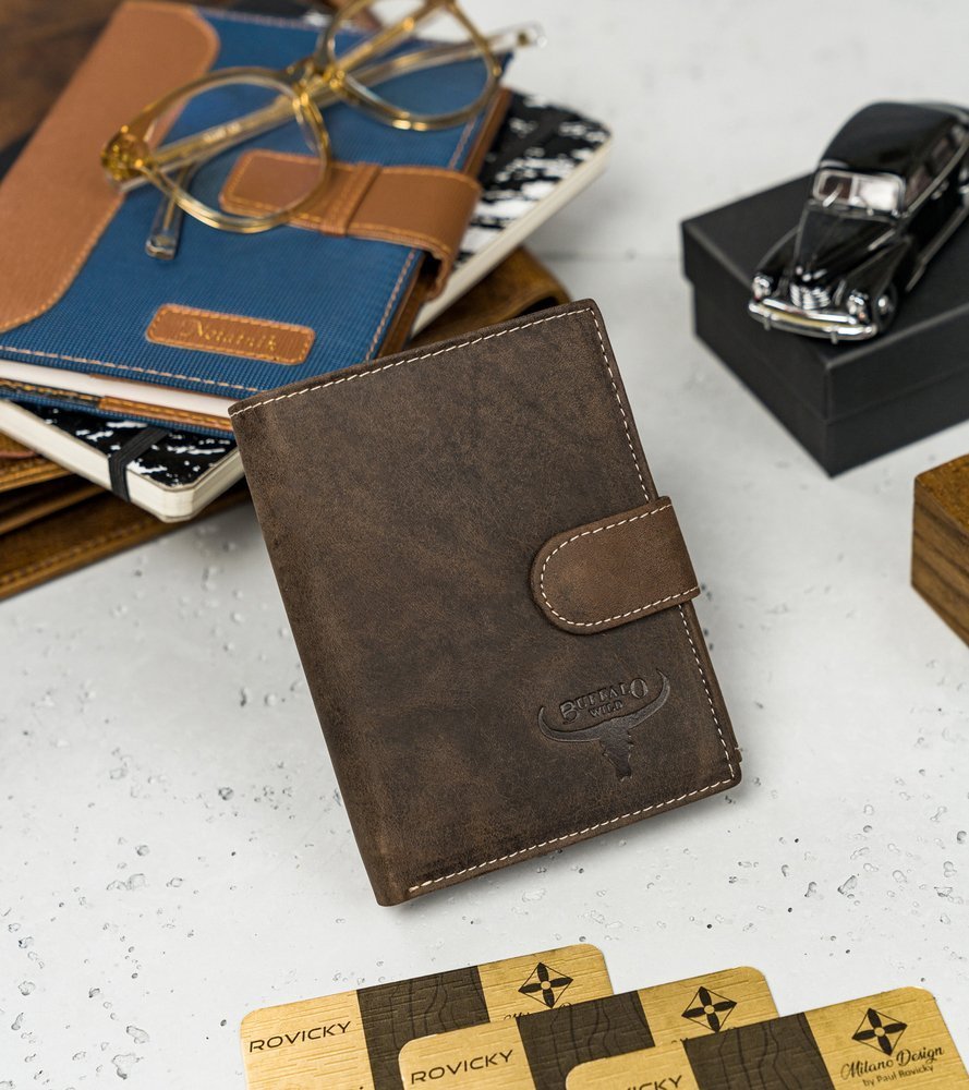 Гаманець чоловічий Buffalo Wild RM-06L-HBW BROWN Гаманець чоловічий Buffalo Wild RM-06L-HBW BROWN